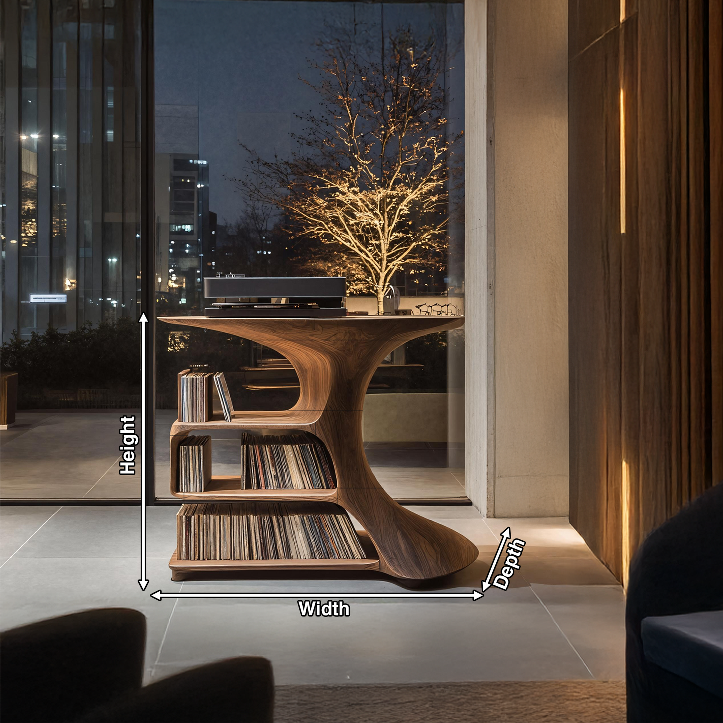 Mid Century Wooden Media Console For Bedroom Furniture