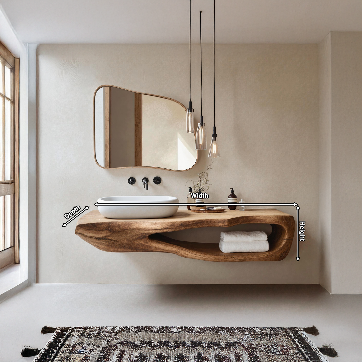 Rustic Bathroom Shelf For Industrial Bathroom Style