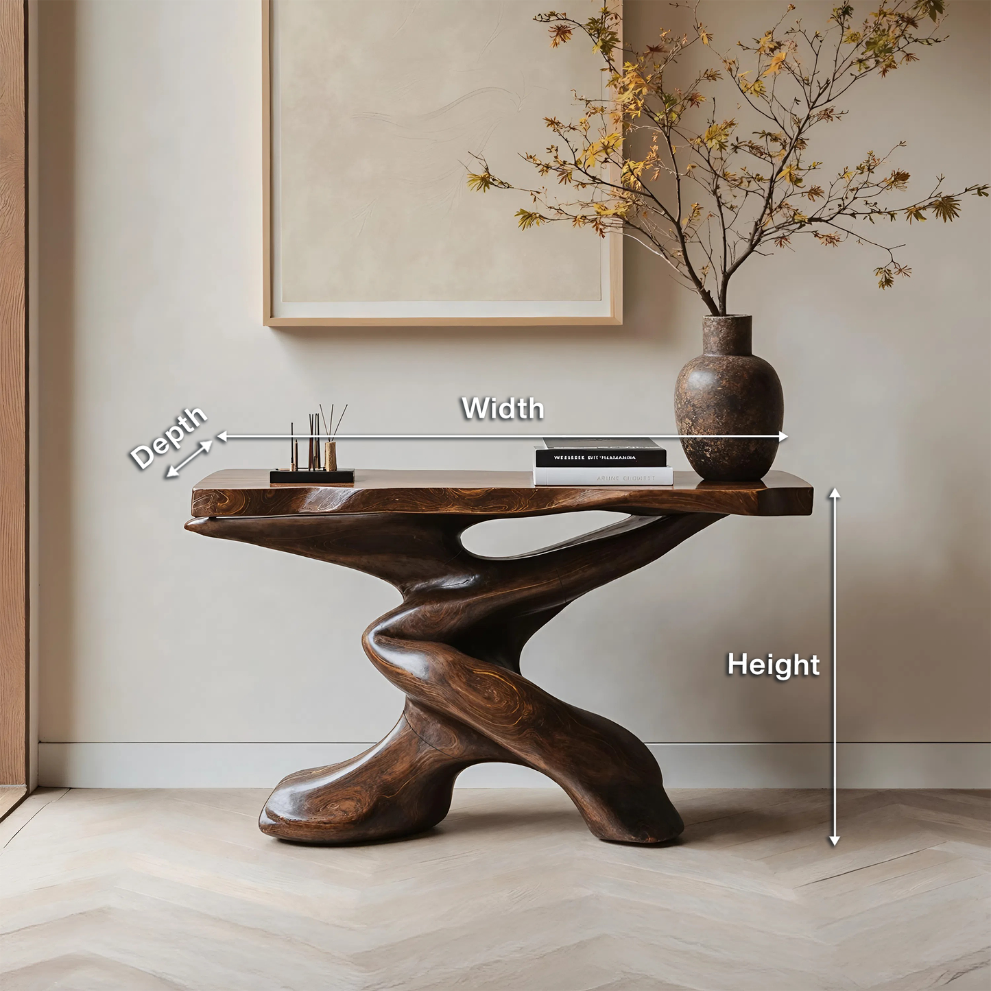 Rustic Farmhouse Console Table Entryway Design