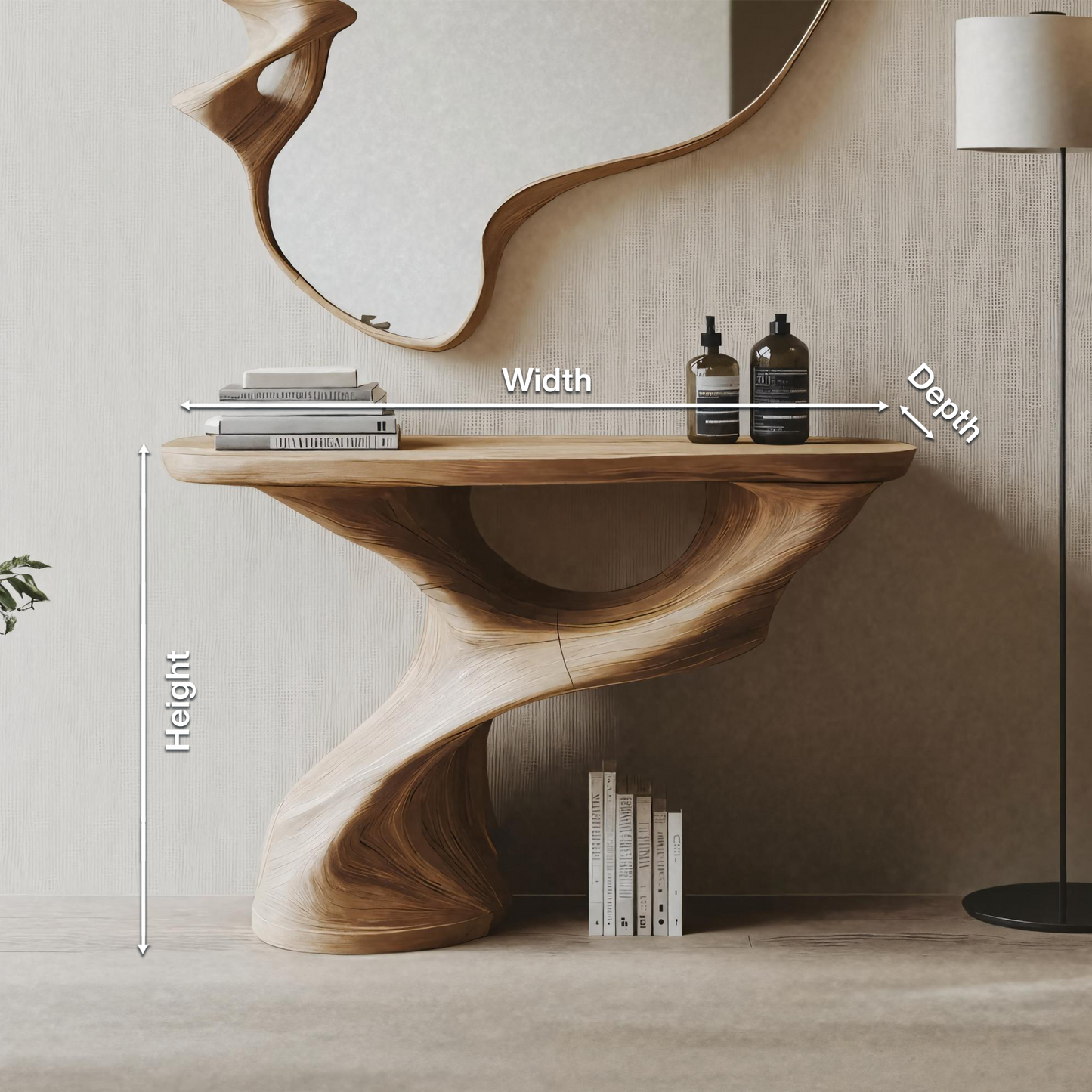 Farmhouse Solid Wood Console Table For Furniture Decor Space