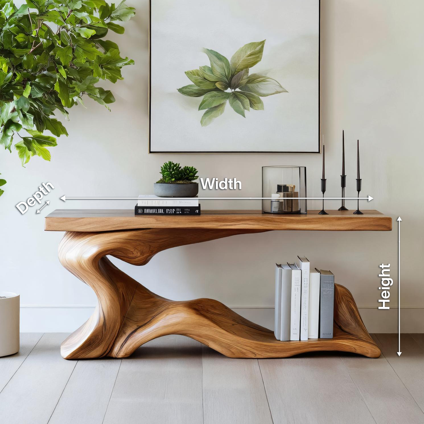 Rustic Live Edge Desk Entryway Design