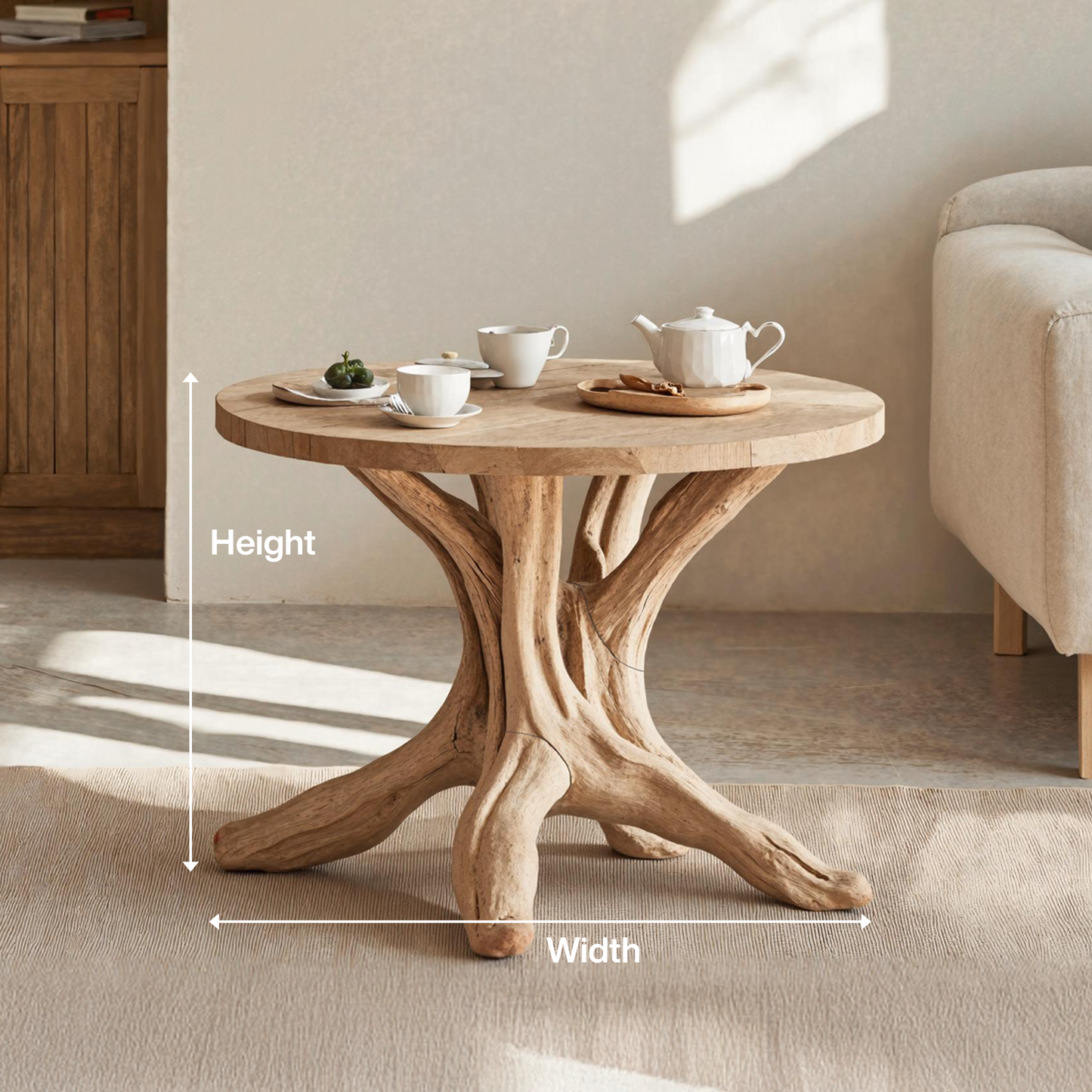 Mid Century Solid Wood End Table Chic Living