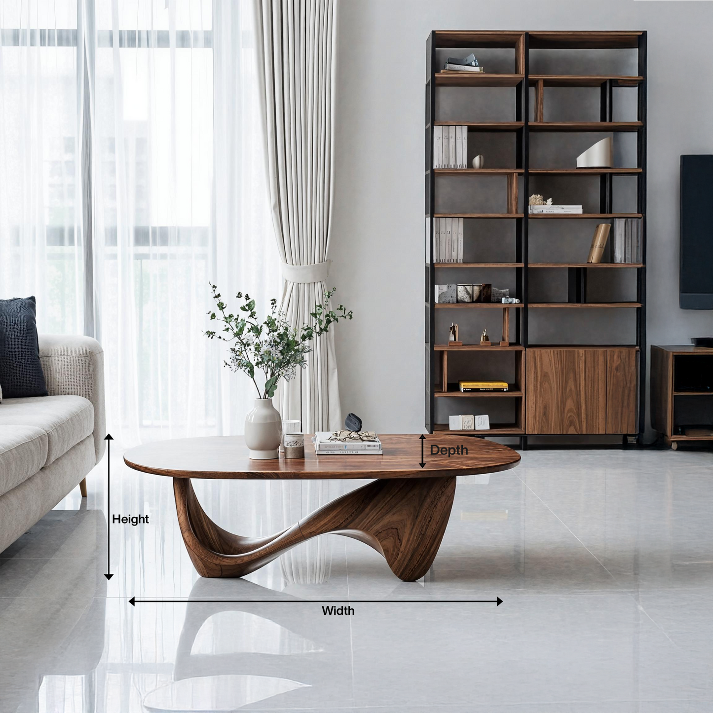 Rustic Solid Wood Table For Cozy Room Setup