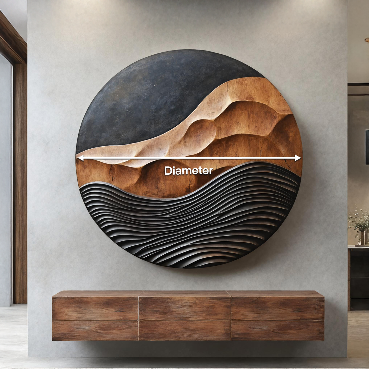 Rustic 3D Wood Wall Art For Entryway Wall Panel Design