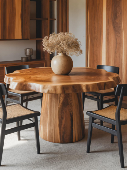 Round Pedestal Dining Table For Modern Kitchen Or Dining Room