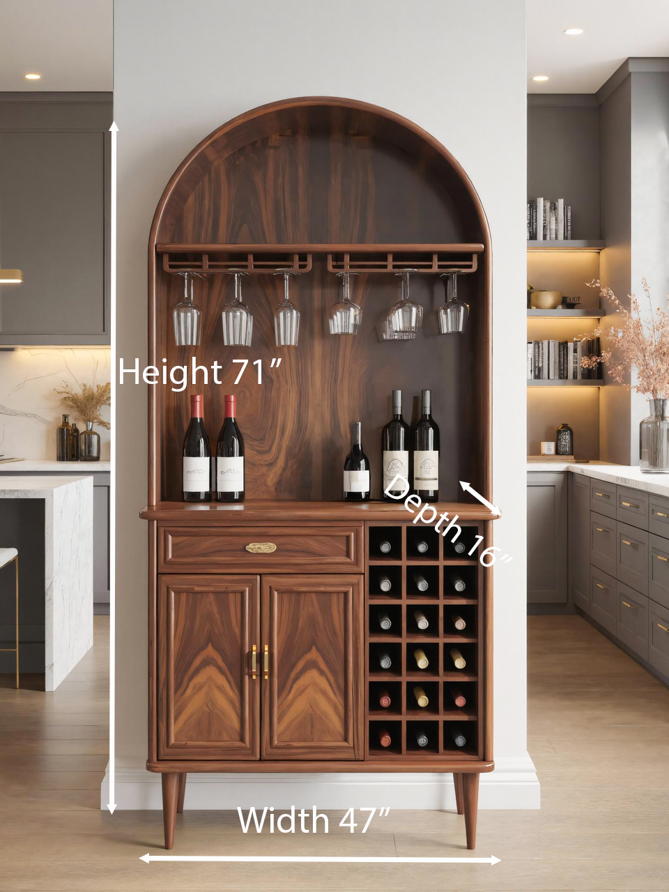 Modern Wine Cabinet With Storage For Dining Room