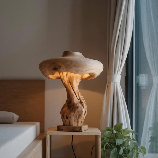 Handcrafted Mushroom Lamp With Organic Design For Bedroom Or Living Room