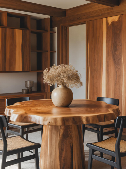 Round Pedestal Dining Table For Modern Kitchen Or Dining Room