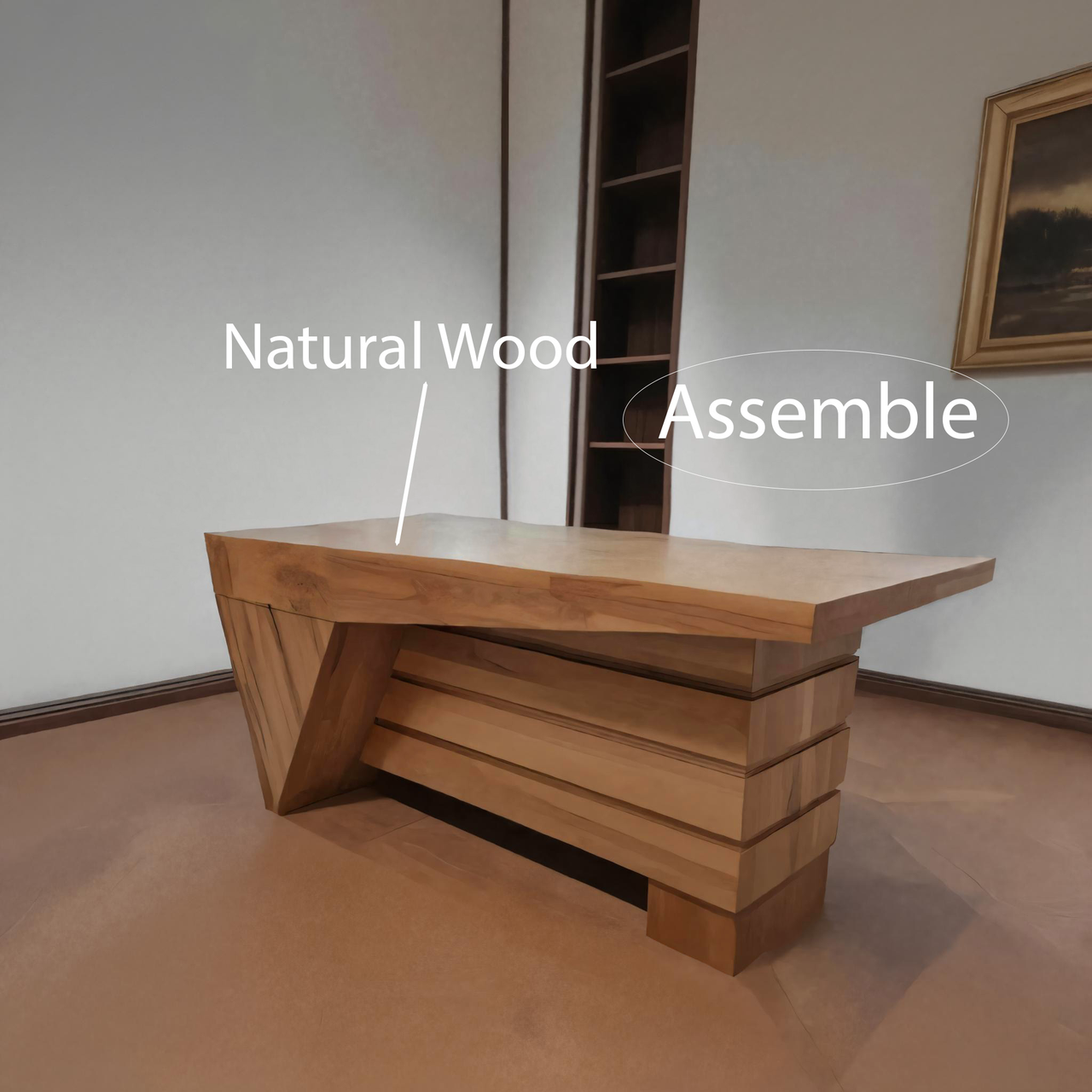 Contemporary Desk Table With Clean Lines For Home Office