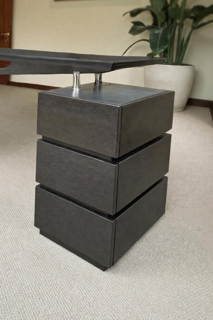 Modern Executive Desk With Sculptural Geometric Design For Workspace