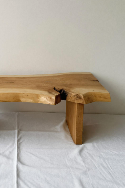 Minimalist Live Edge Bench For Entryway