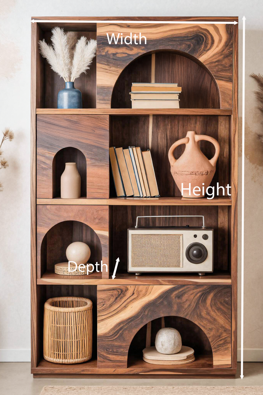 Modern Arch Bookshelf For Living Room Or Office