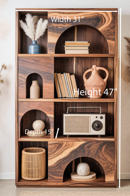 Modern Arch Bookshelf For Living Room Or Office