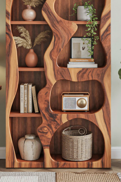 Organic Sculptural Bookshelf For Living Room Or Office