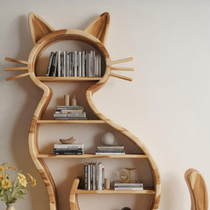 Modern Cat Bookshelf With Playful Design For Living Room Or Playroom