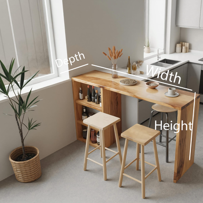 Compact Bar Table With Storage For Small Dining Area