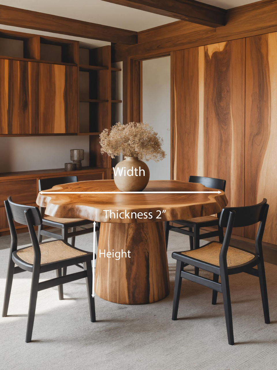 Round Pedestal Dining Table For Modern Kitchen Or Dining Room