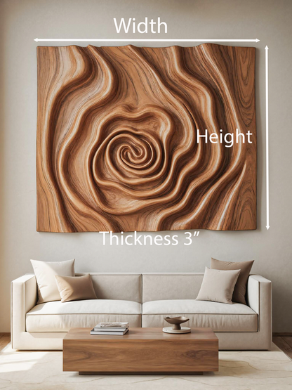 Abstract Wall Sculpture With Spiral Design For Living Room