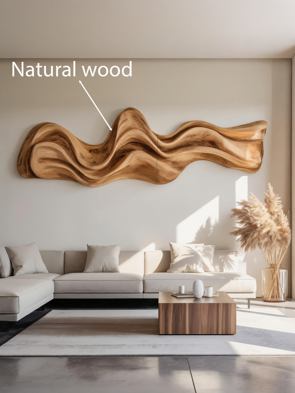 Large Wavy Wall Art Sculpture For Living Room