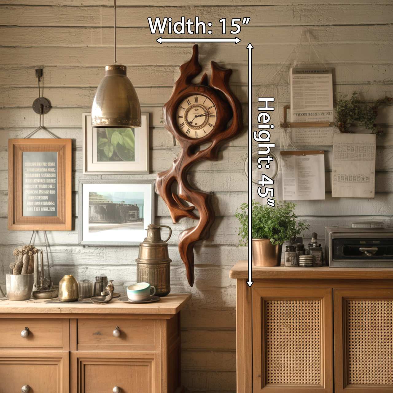 Artistic Wall Clock With Handcrafted Design For Living Room