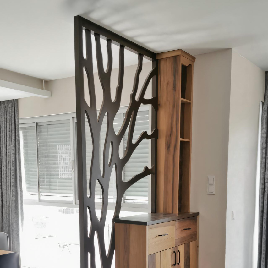 Modern Tree Pattern Divider Cabinet For Living Room