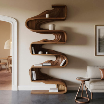 Artistic Sculptural Bookshelf For Living Room