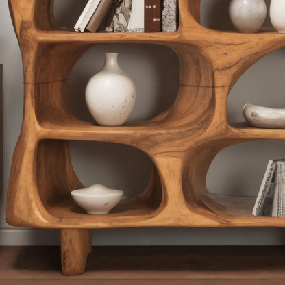 Modern Organic Sculptural Bookshelf For Living Room Or Office