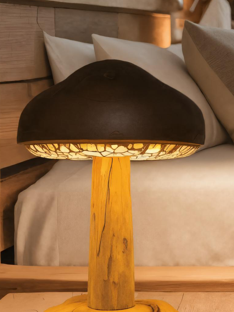 Handmade Mushroom Table Lamp With Warm Glow For Bedroom