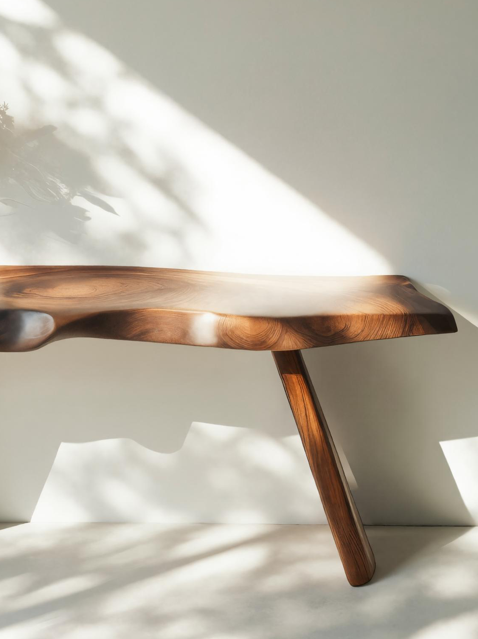 Organic Live Edge Bench For Entryway Or Hallway