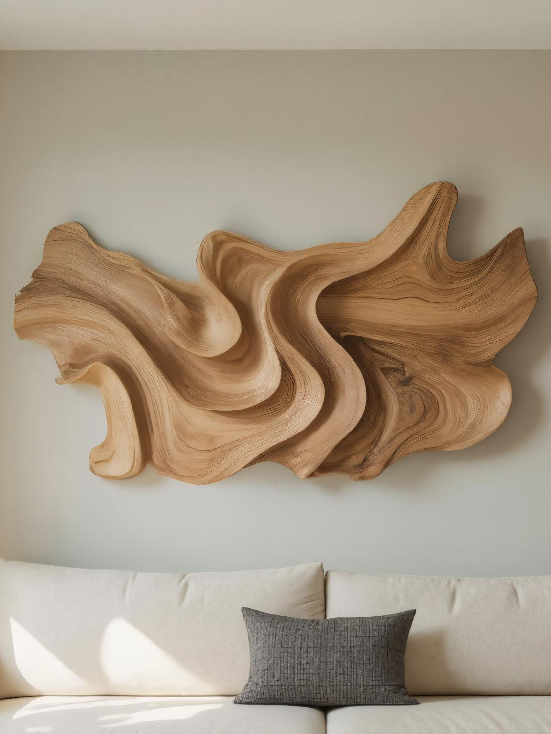 Modern Sculptural Wall Art With Abstract Design For Bedroom