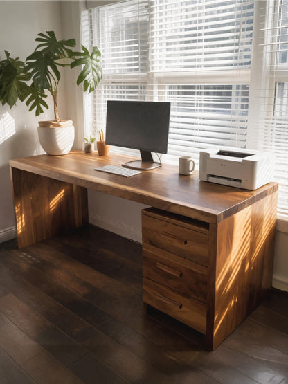 Modern Office Desk With Drawers For Home Office