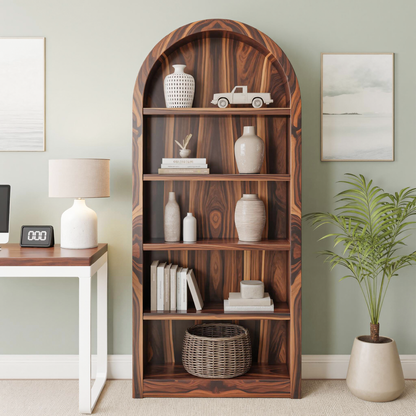 Arched Display Bookshelf For Living Room Or Office