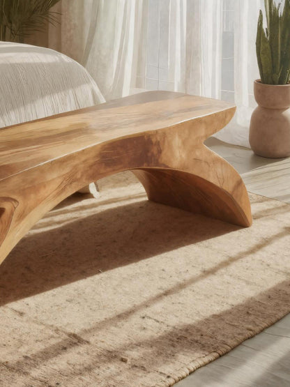 Organic Sculptural Bench For Bedroom Or Living Room