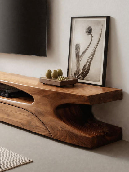 Modern Live Edge TV Console For Living Room