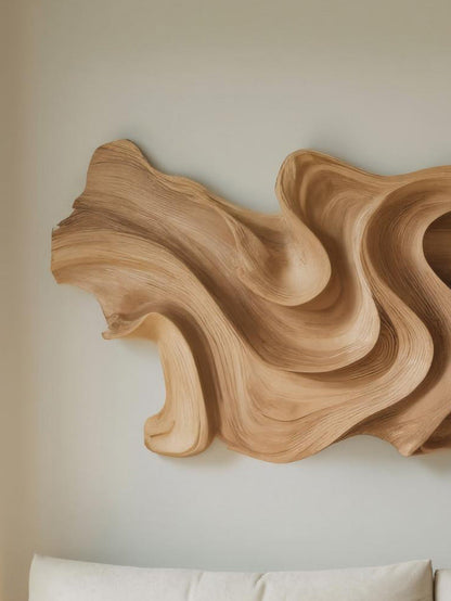 Modern Sculptural Wall Art With Abstract Design For Bedroom