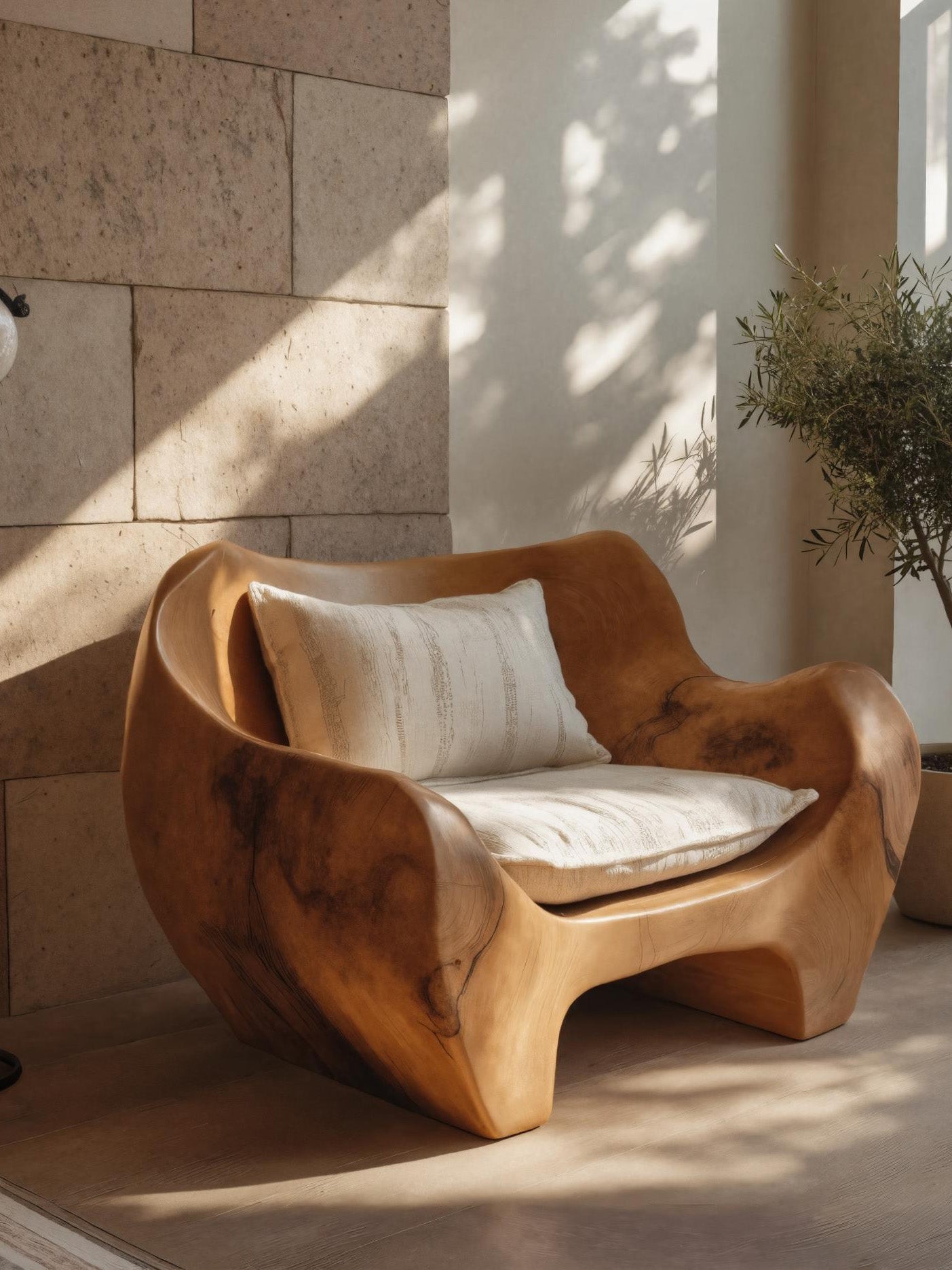 Modern Sculpted Armchair For Living Room Or Lounge