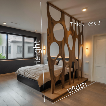 Modern Room Divider With Openwork For Bedroom Or Living Room