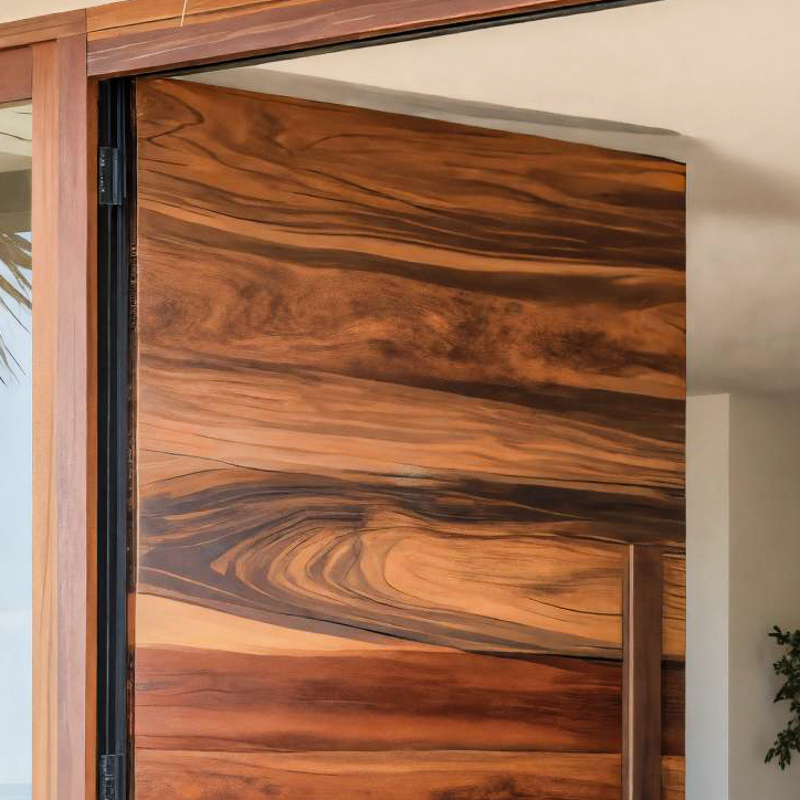 Coastal Pivot Entry Door With Grain Detail For Beach House