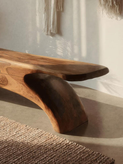 Modern Sculptural Bench For Bedroom Or Living Room