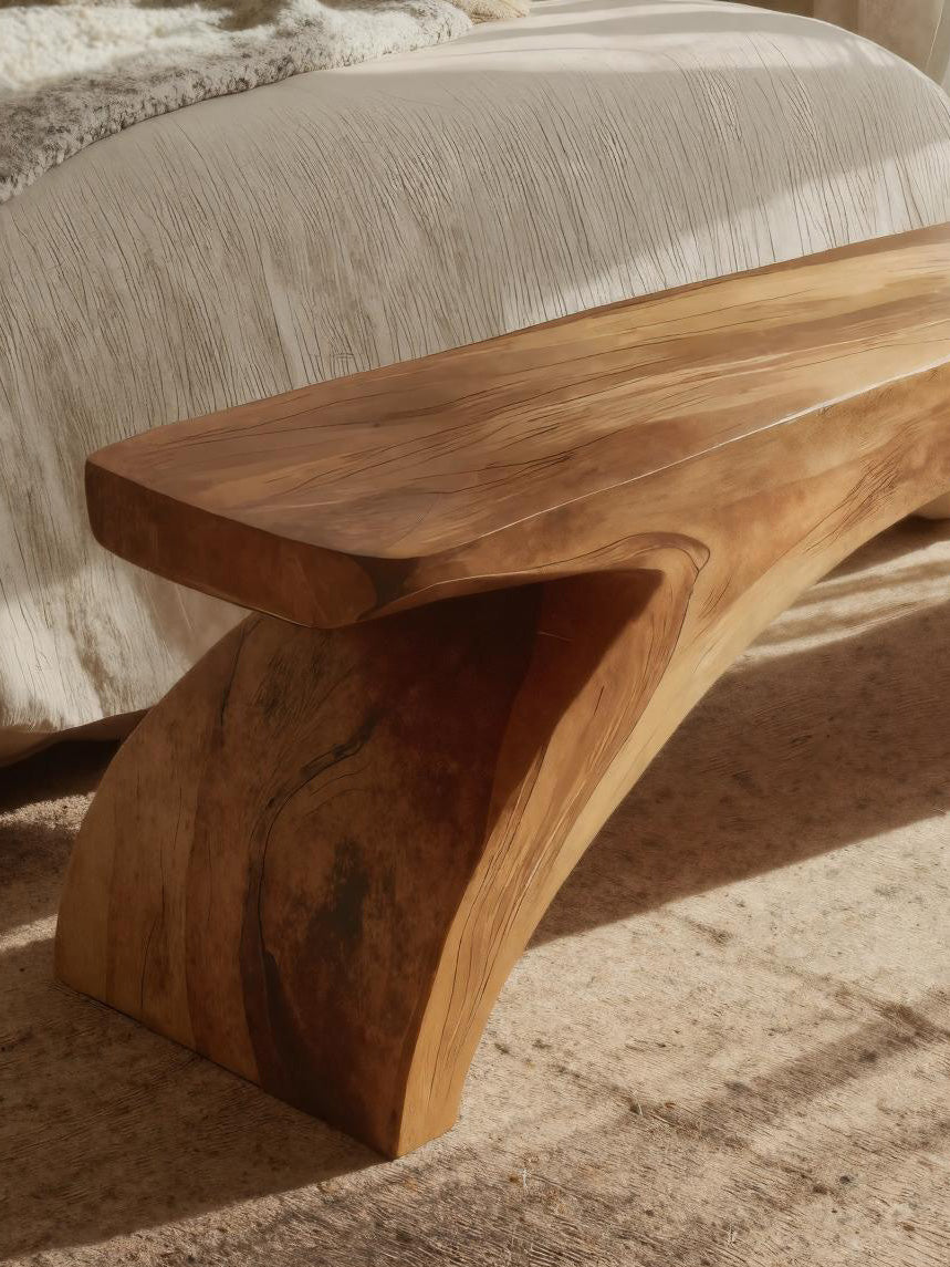 Organic Sculptural Bench For Bedroom Or Living Room