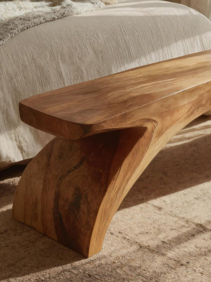 Organic Sculptural Bench For Bedroom Or Living Room