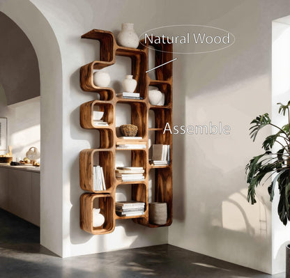 Modern Bookshelf With Integrated Compartments For Living Room