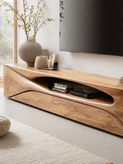 Modern Live Edge TV Console For Living Room