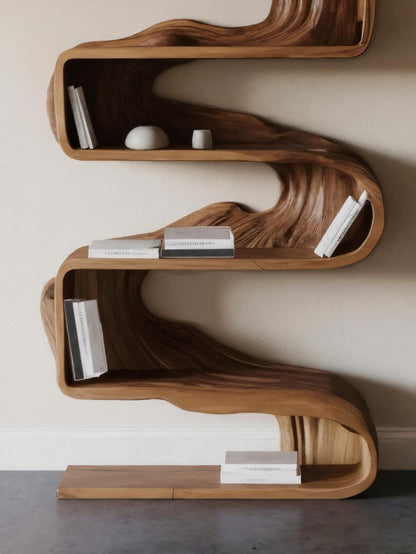 Artistic Sculptural Bookshelf For Living Room
