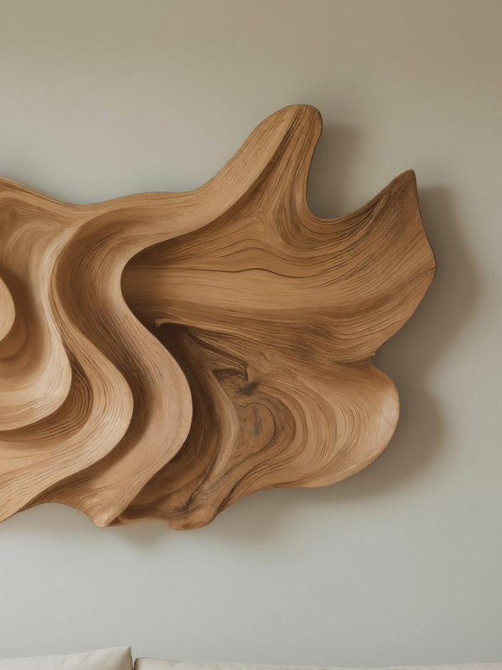 Modern Sculptural Wall Art With Abstract Design For Bedroom