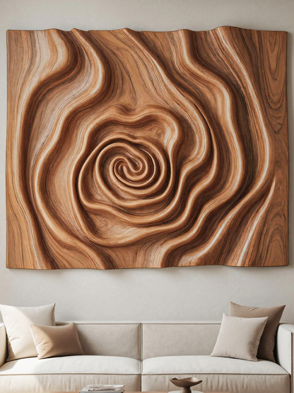 Abstract Wall Sculpture With Spiral Design For Living Room