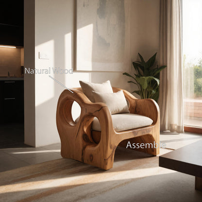 Artistic Sculpted Armchair For Living Room Or Lounge
