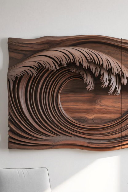 Ocean Wave Wall Sculpture For Bedroom