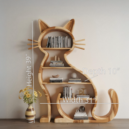 Modern Cat Bookshelf With Playful Design For Living Room Or Playroom