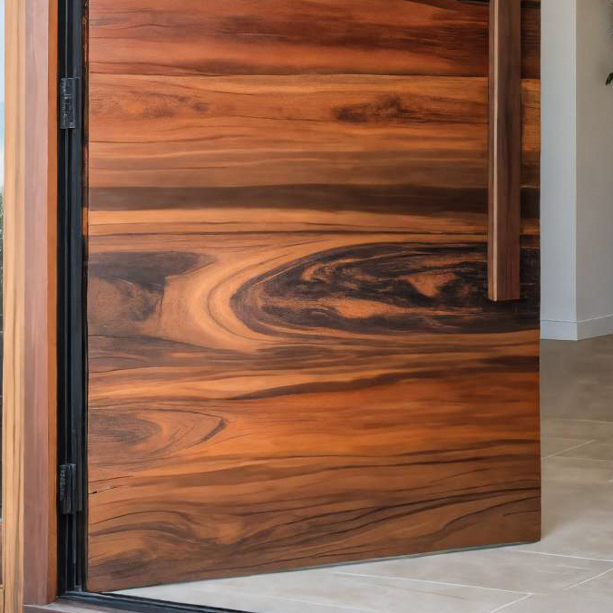 Coastal Pivot Entry Door With Grain Detail For Beach House